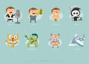 q版吃瓜小人,趣味横生的市井生活